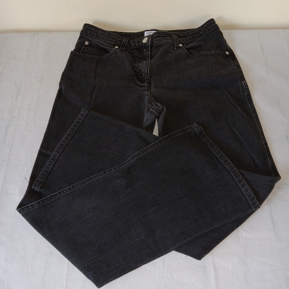 Women's Armani Collezioni Black Mid Rise Bootcut Jeans 8 - Picture 4 of 14